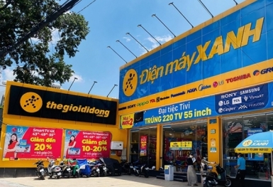 Doanh thu Thế Giới Di Động và Điện Máy Xanh giảm 21% so với cùng kỳ năm trước