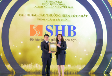 SHB được vinh danh Top 10 doanh nghiệp có báo cáo thường niên tốt nhất