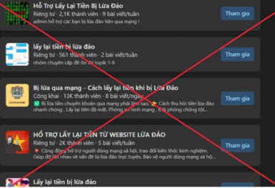 Cảnh báo về “Dịch vụ lấy lại tiền đã bị lừa đảo” trên mạng xã hội