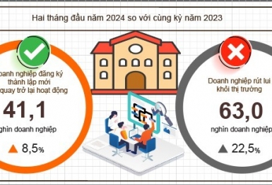 Bình quân 1 tháng có gần 31,5 nghìn doanh nghiệp rút lui khỏi thị trường