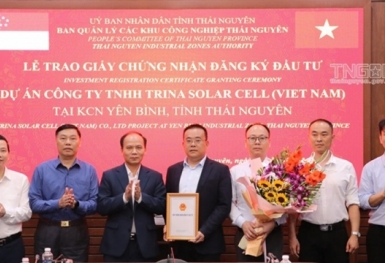 Thái Nguyên: Xếp thứ 3 trong top 5 địa phương thu hút FDI cao nhất cả nước