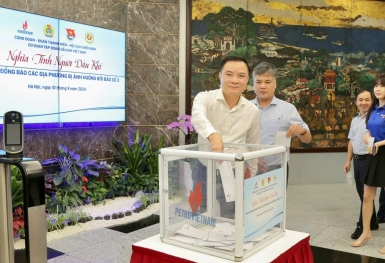 Petrovietnam ủng hộ đồng bào các địa phương bị ảnh hưởng bởi bão số 3 (Yagi)