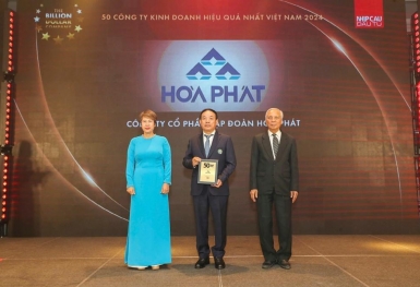 Hòa Phát vào Top 50 Công ty kinh doanh hiệu quả nhất Việt Nam năm thứ 13 liên tiếp