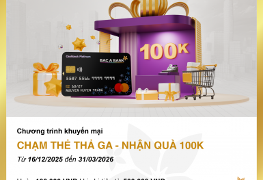 BAC A BANK tung ưu đãi hoàn tiền cho khách hàng mở thẻ tín dụng