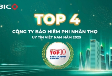 BIC lọt TOP 4 Công ty bảo hiểm phi nhân thọ uy tín
