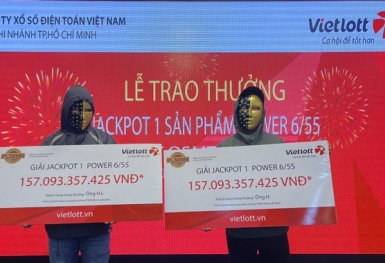 Một khách hàng may mắn trúng xổ số Vietlott hơn 344 tỉ đồng
