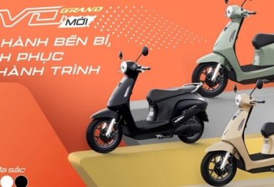 VinFast ra mắt xe máy điện Evo Grand với 2 pin có thể tháo rời, đi được tới 262 km/lần sạc