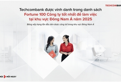 Techcombank lần đầu vào Top 100 nơi làm việc tốt nhất Đông Nam Á
