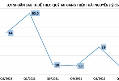 Doanh nghiệp thép đầu tiên báo lãi quý 2/2022 giảm sâu đến 90%