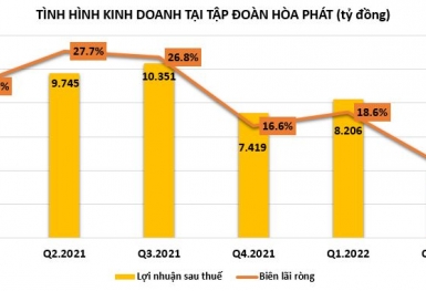 Lý do gì khiến lợi nhuận Quý 2/2022 của Tập đoàn Hòa Phát giảm sâu, dòng tiền 'hao hụt' mạnh?