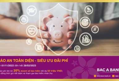 Gửi tiết kiệm tại BAC A BANK - Khách hàng được bảo an toàn diện, nhận thêm siêu ưu đãi phí