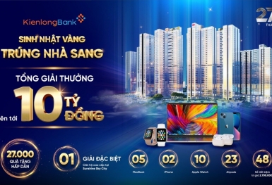 Khách hàng gửi tiết kiệm tại KienlongBank nhận lãi lên tới 8,9% cùng hàng ngàn quà tặng