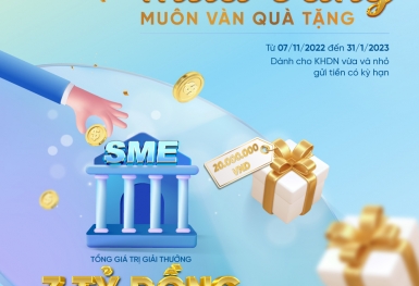 3 tỷ đồng dành tặng doanh nghiệp SME gửi tiền tại VietinBank