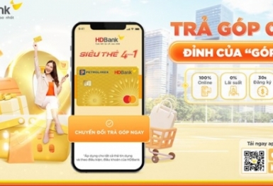 Thoải mái mua sắm với tính năng chuyển đổi trả góp 0% lãi suất từ HDBank