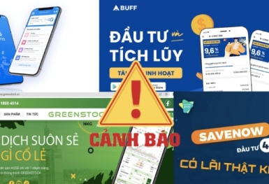 Cảnh báo ứng dụng đầu tư chứng khoán Greenstock, Infina, Savenow, BUFF hoạt động không phép