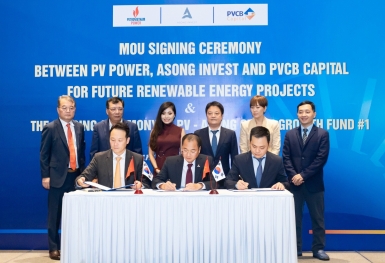 PV Power, Asong Invest và PVCB Capital ký kết Biên bản ghi nhớ hợp tác đầu tư trong ngành Công nghiệp Xanh Việt Nam