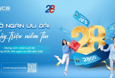 Mừng sinh nhật 28 năm, NCB tung quà tặng hấp dẫn tri ân khách hàng
