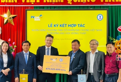 PVcomBank tài trợ nhà xe thông minh cho trường Đại học Đồng Tháp
