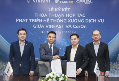 VinFast hợp tác với CarOn mở chuỗi xưởng dịch vụ điện trên toàn quốc