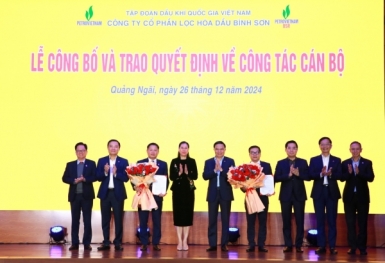 Công ty Lọc hóa dầu Bình Sơn (BSR) công bố quyết định bổ nhiệm Chủ tịch HĐQT và Tổng Giám đốc mới