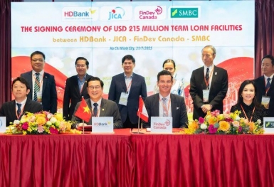 HDBank ký kết khoản vay hợp vốn 215 triệu USD với ba định chế tài chính hàng đầu quốc tế