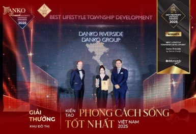 Dot Property Vietnam Awards 2025 – Danko Riverside giành giải thưởng KĐT kiến tạo phong cách sống tốt nhất Việt Nam