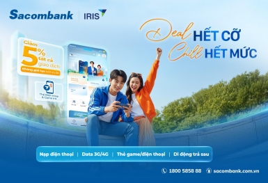 Nạp điện thoại, thẻ game - hoàn ngay 5% cùng Sacombank Pay