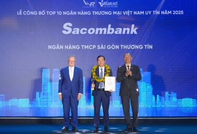 Sacombank vào Top 10 Ngân hàng Thương mại Việt Nam uy tín 2025