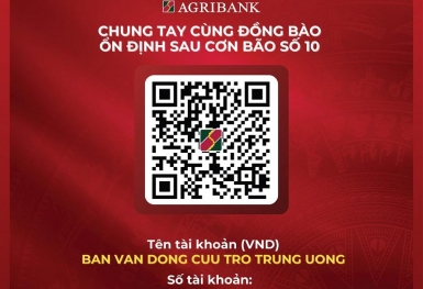 Uỷ ban Trung ương Mặt trận Tổ quốc Việt Nam thông tin số tài khoản tại Agribank tiếp nhận ủng hộ đồng bào...