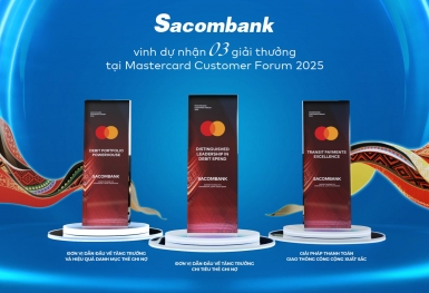 Thêm một tổ chức thẻ quốc tế vinh danh Sacombank về năng lực phát triển thanh toán số
