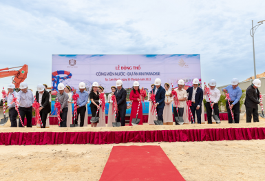 KN Cam Ranh tổ chức lễ giới thiệu đối tác tài trợ tài chính và động thổ Công viên nước