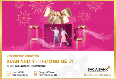 Đón xuân như ý - nhận thưởng mê ly cùng Bac A Bank