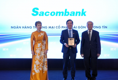 Sacombank tiếp tục ghi danh trong top 50 Công ty kinh doanh hiệu quả nhất Việt Nam năm 2025