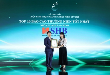 Lần thứ 5, SHB được vinh danh trong TOP 10 doanh nghiệp có Báo cáo thường niên tốt nhất