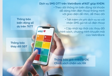VietinBank triển khai Dịch vụ nhận thông báo qua App VietinBank eFAST