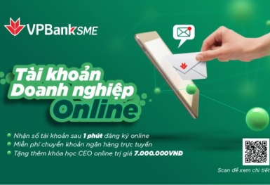 Mở tài khoản SME online chỉ trong 1 phút tại VPBank