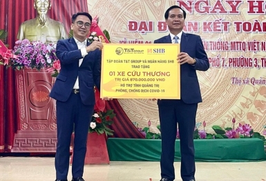 T&T Group và SHB trao tặng xe cứu thương hỗ trợ Quảng Trị - Quảng Bình chống dịch
