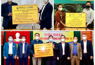 T&T group và SHB tặng thiết bị, vật tư y tế trị giá 42 tỷ đồng giúp 8 tỉnh chống dịch