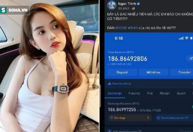 Nữ hoàng nội y Ngọc Trinh “nổ” tài khoản 230 tỷ đồng bitcoin: 'Đây là bao nhiêu tiền mà các em bảo chị không có tiền?'