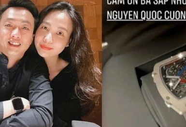 Cường Đôla 'chơi lớn' mua đồng hồ bạc tỷ tặng bà xã khiến dân tình 'xỉu up xỉu down'