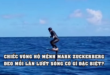 Mỗi lần lướt sóng, Mark Zuckerberg đều đeo một chiếc vòng đặc biệt, có tác dụng “xua đuổi”... cá mập