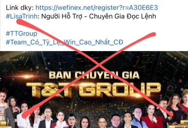 Phát hiện sàn tiền ảo mạo danh thương hiệu Tập đoàn T&T Group