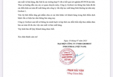 Ai chịu trách nhiệm nếu tiếp tục phát hiện thêm F0 tại Công ty GroBest?