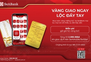 Tin nhanh ngân hàng ngày 29/9: SeABank mở rộng cung cấp dịch vụ mua bán vàng SJC trực tuyến