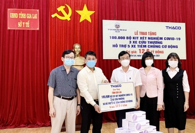 THACO hỗ trợ các tỉnh Tây Nguyên phòng, chống dịch với tổng trị giá gần 30 tỷ đồng