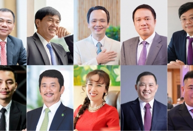 Top 10 doanh nhân nổi bật thị trường chứng khoán Việt Nam 2021