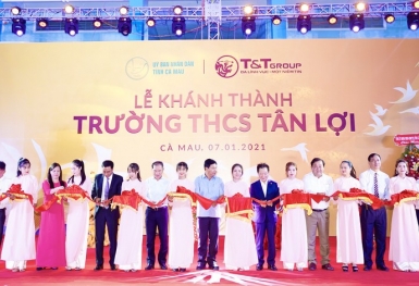 Tập đoàn T&T Group tài trợ xây dựng trường học tại tỉnh Cà Mau