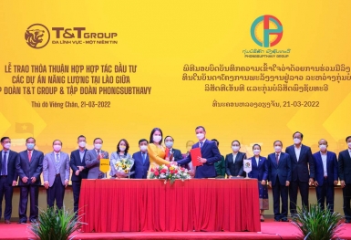 T&T Group hợp tác với tập đoàn hàng đầu của Lào, phát triển 2.500 MW điện tái tạo