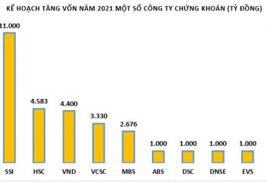 Nguồn cung margin dần cạn, loạt công ty chứng khoán lớn nhỏ dồn dập kế hoạch tăng vốn