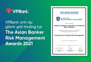 VPBank lần thứ 2 liên tiếp nhận giải thưởng quản trị rủi ro danh giá cấp châu lục